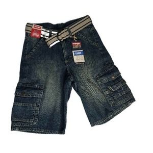 ⭐ 3/$15 Wrangler Cargo Denim Shorts Boys Size 10R Relaxed Adjustable